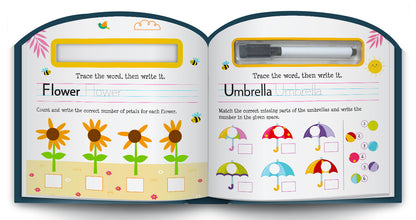 Wipe & Clean First Words | Reusable First Words Learning Book for Kids | Early Learning Activity Book