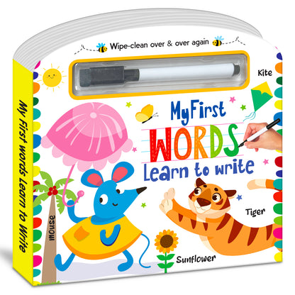 Wipe & Clean First Words | Reusable First Words Learning Book for Kids | Early Learning Activity Book