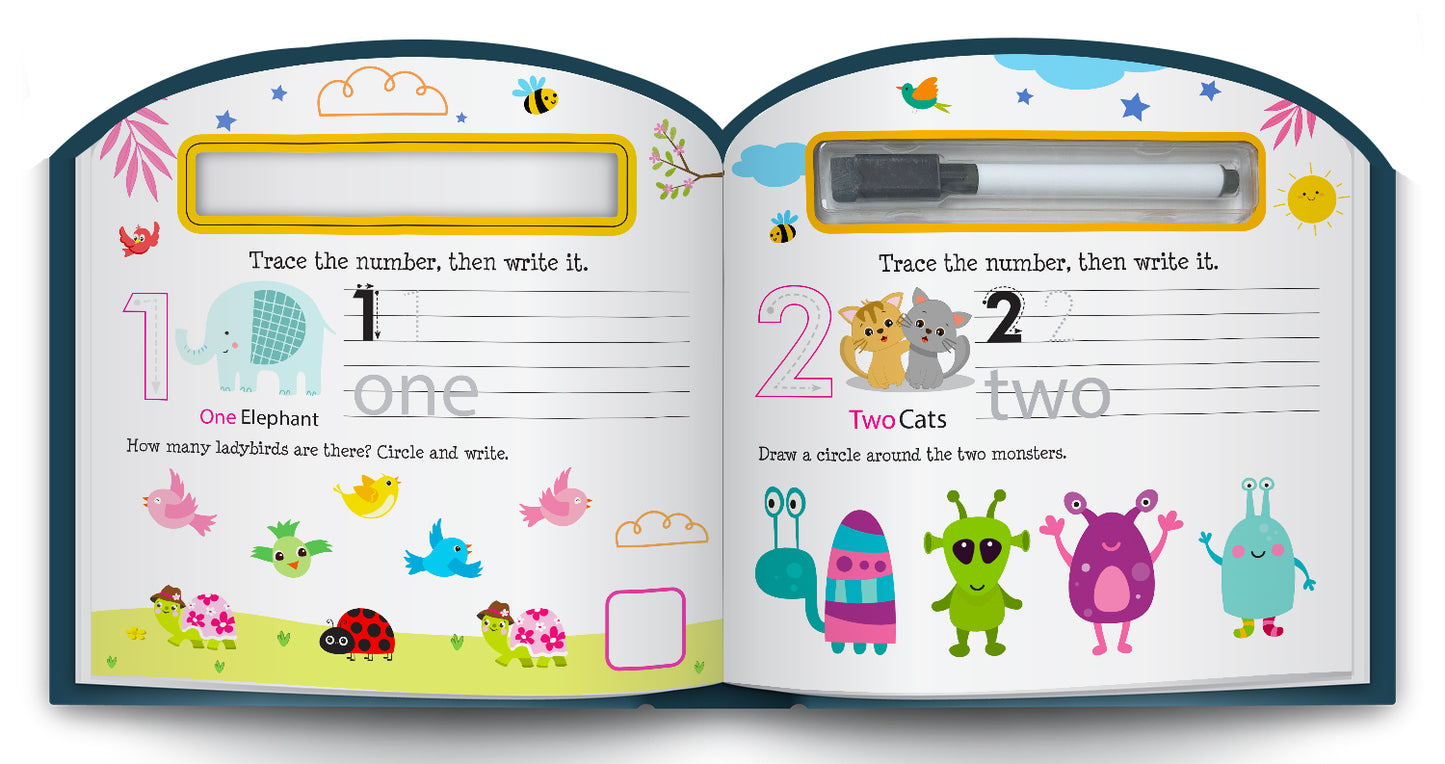 My First Numbers – Learn to Write | Wipe & Clean Number Writing Book for Kids | Reusable Early Learning Activity Book