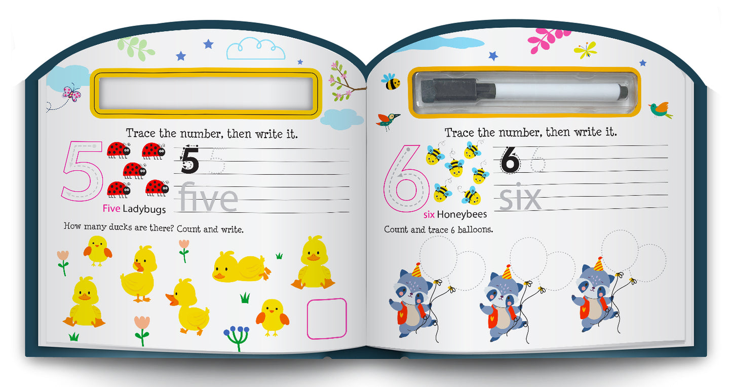 My First Numbers – Learn to Write | Wipe & Clean Number Writing Book for Kids | Reusable Early Learning Activity Book