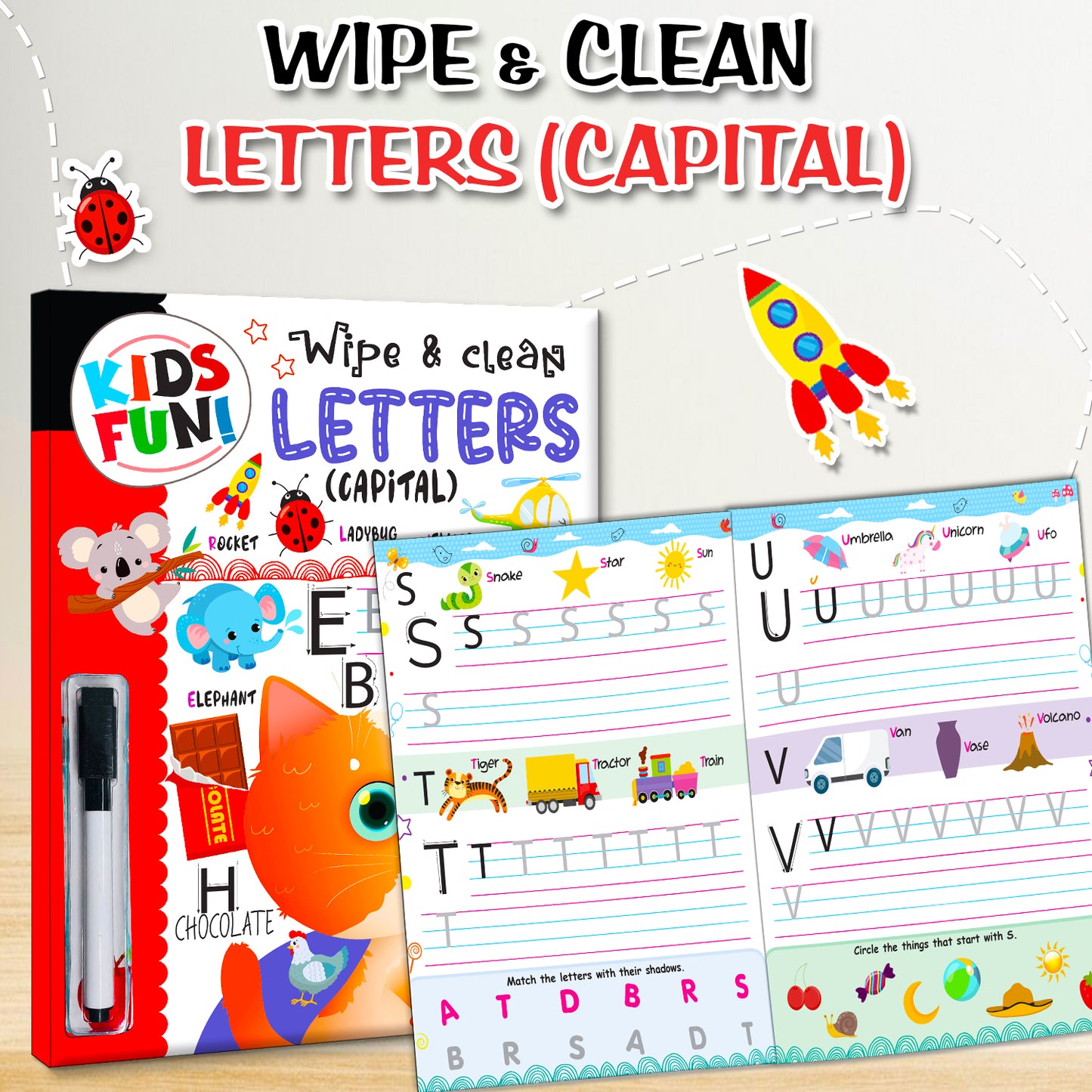Wipe & Clean Capital Letters - Interior pages spread