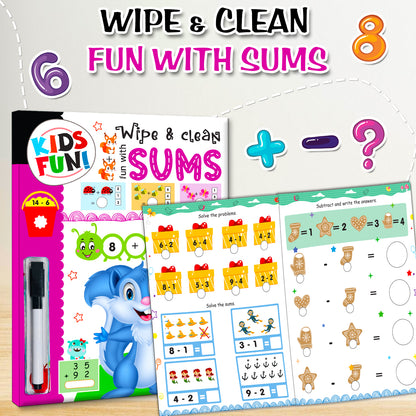 Wipe & Clean Fun with Sums - Interior pages spread addition sums