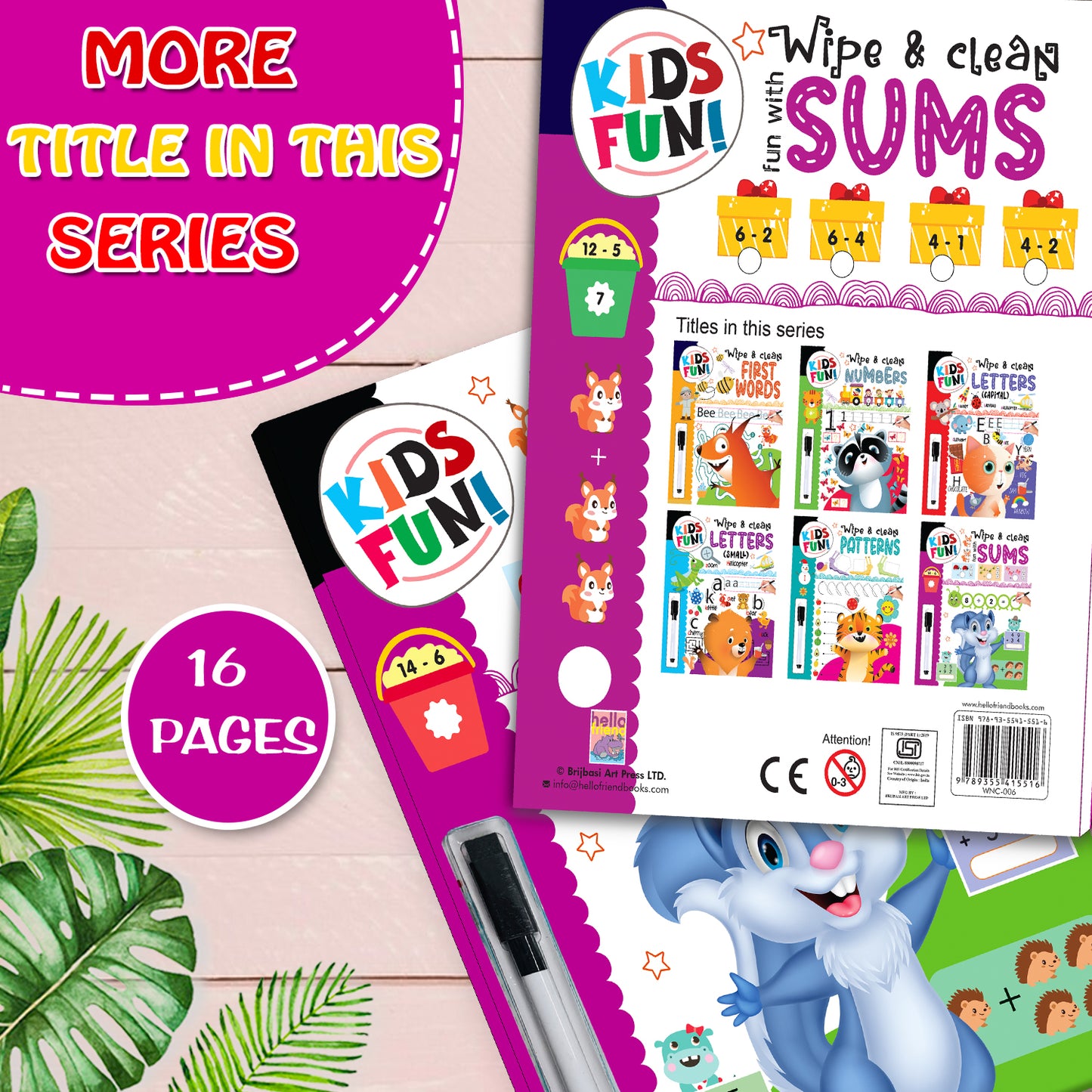 Wipe & Clean Fun with Sums - Back cover with series titles