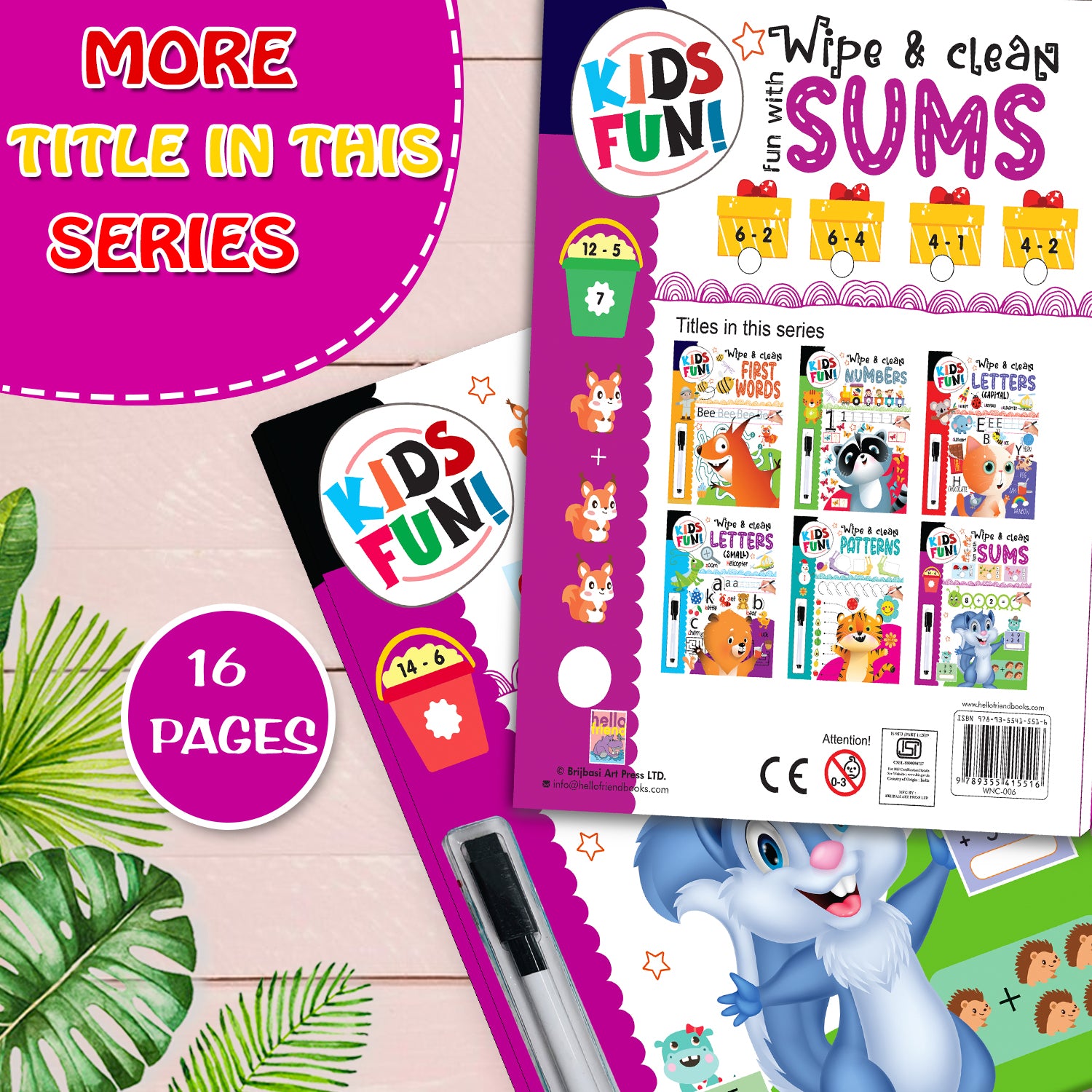 Wipe & Clean Fun with Sums - Back cover with series titles