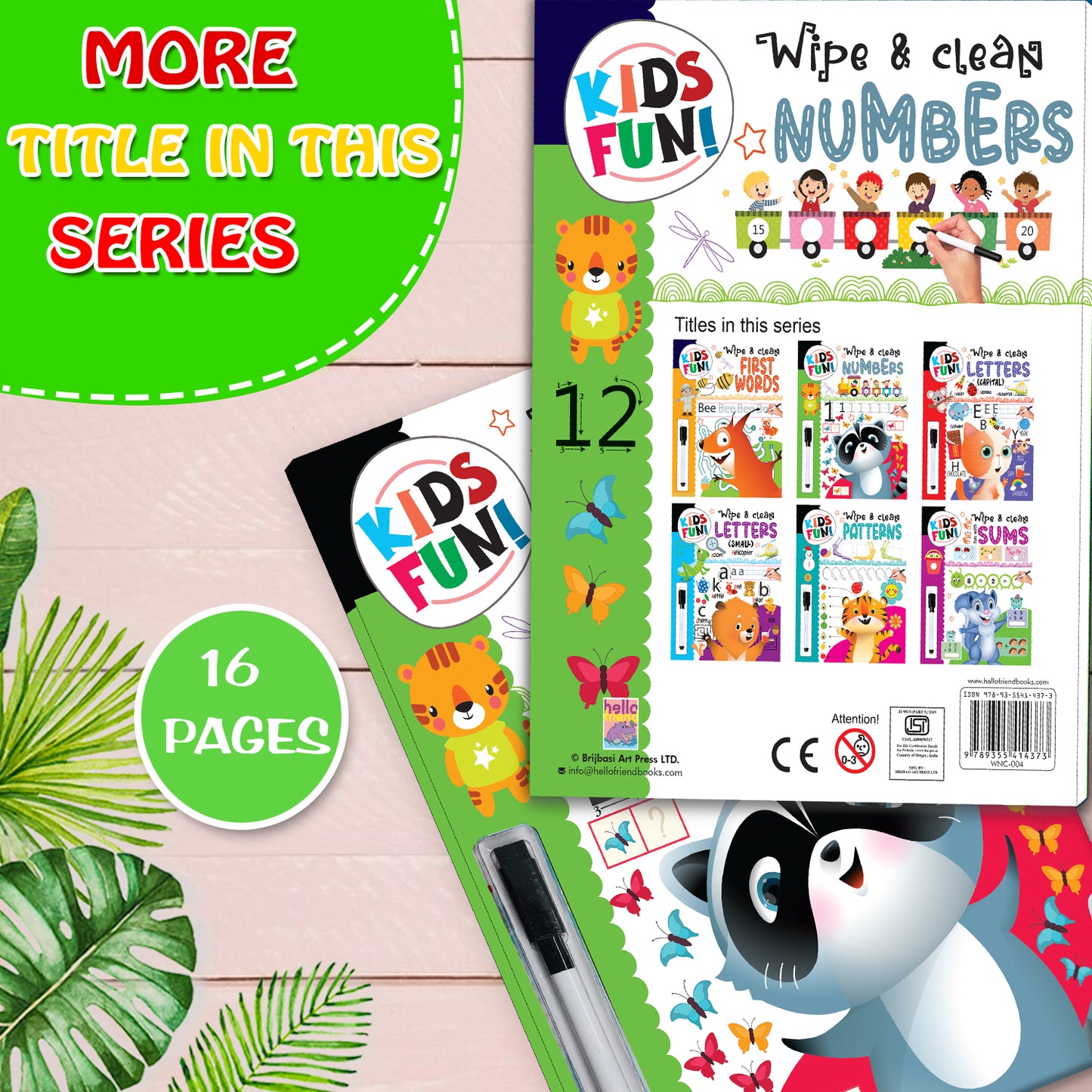 Wipe & Clean Numbers - Back cover with series titles