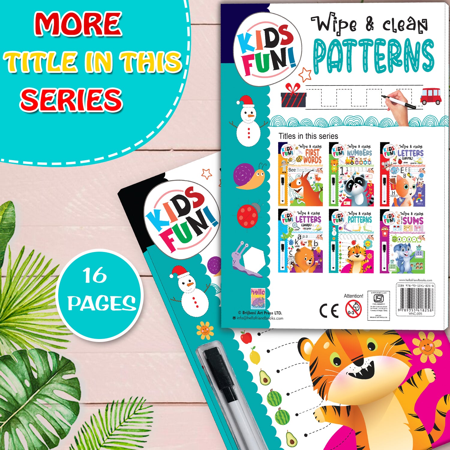 Wipe & Clean Patterns - Interior pages spread zig zag and loop lines