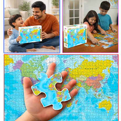 World Map Jigsaw Puzzle - High quality & safe material features