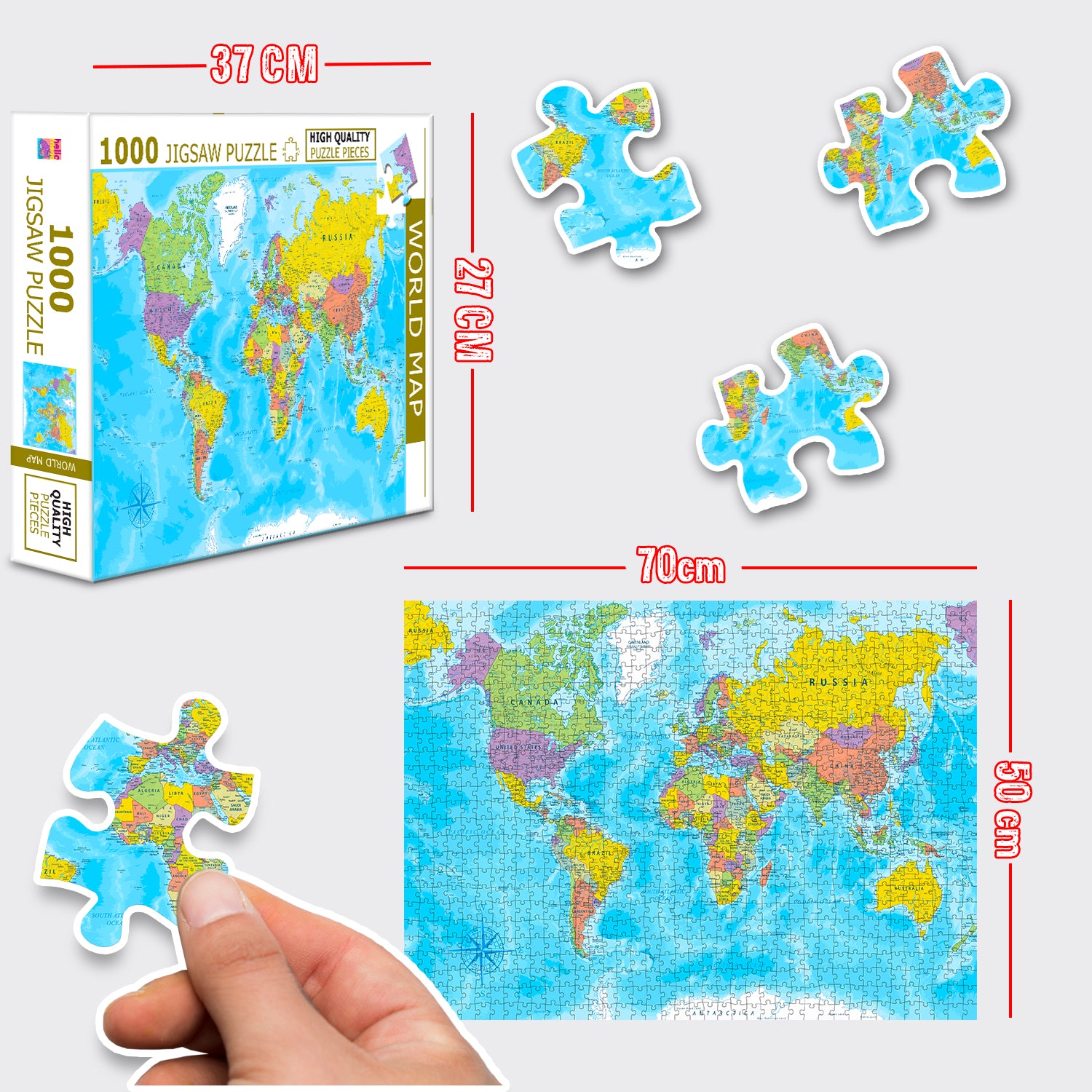 World Map Jigsaw Puzzle - Lifestyle kids assembling