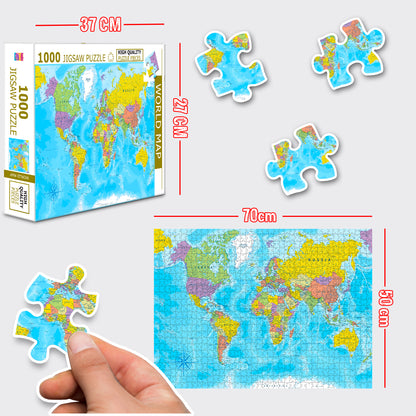 World Map Jigsaw Puzzle - Lifestyle kids assembling
