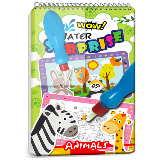 Wow Water Surprise – Animals | Reusable Water Magic Coloring Book for Kids | Mess-Free Animal Activity Book
