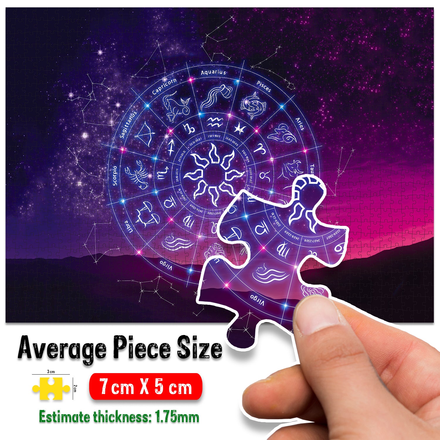 Zodiac Jigsaw Puzzle - High quality & safe material features