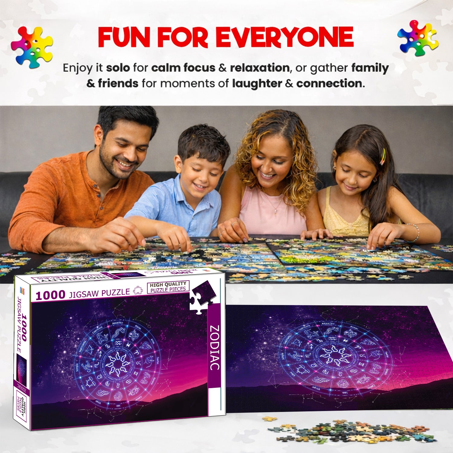 Zodiac Jigsaw Puzzle - Completed puzzle dimensions